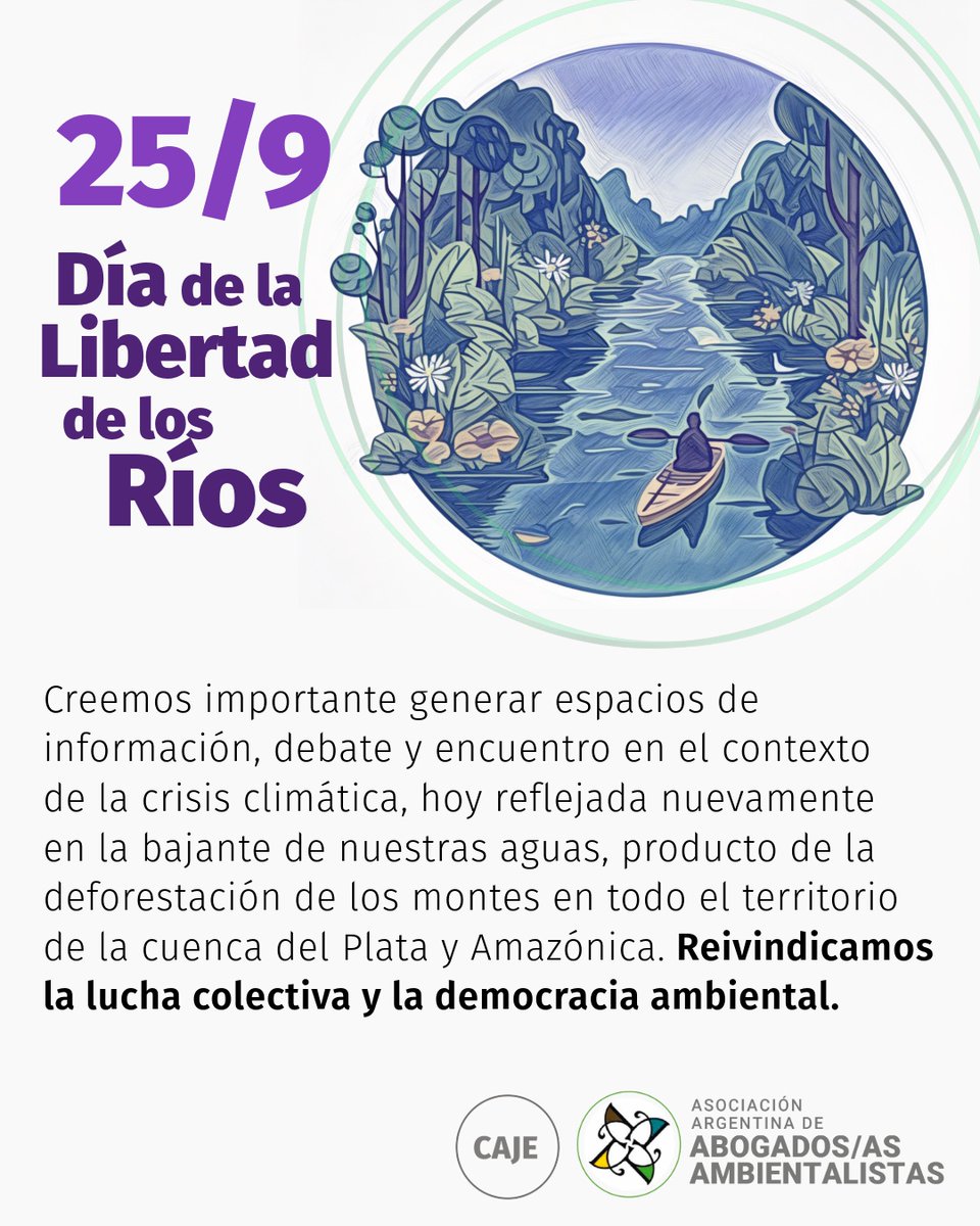 ✊🏼 27° ANIVERSARIO DE LA LEY ENTRERIANA DE LIBERTAD DE LOS RÍOS 

🎶 Hoy conmemoramos 27 años de un logro histórico en la protección de nuestros ríos. La Ley N° 9092 es clave para preservar los cursos de agua del #Paraná, #Uruguay y Gualeguay.
