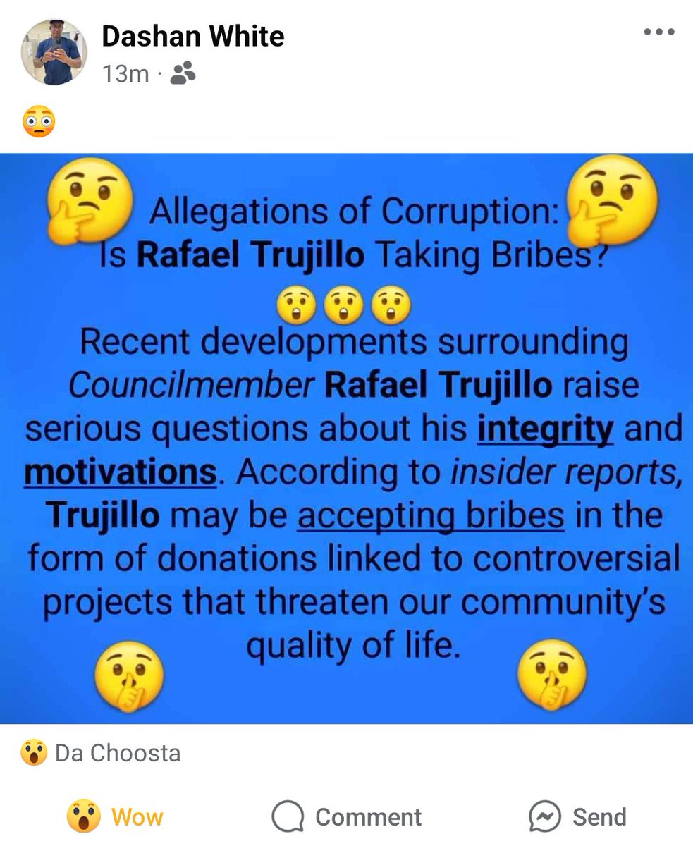 da_choosta's tweet photo. Local #Rialto #PoliticsToday 
#RafaelTrujillo #TakingBribes https://t.co/1pJIrOgoDU