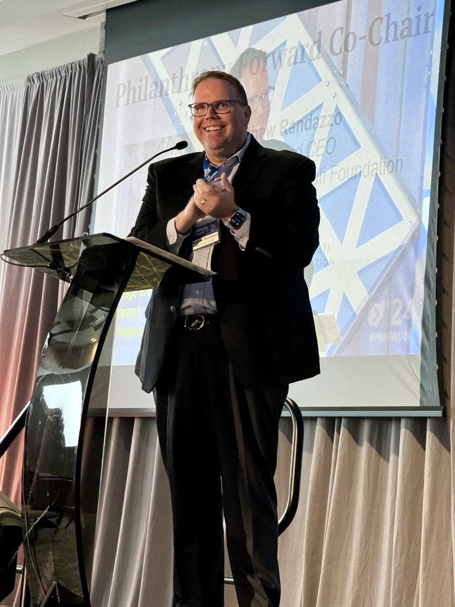 Shout out to our Gold Sponsor <a href="/GrCinciFdn/">Greater Cincinnati Foundation</a> &amp; conference co-chair, Foundation CEO Matthew Randazzo! Thank you for your leadership #PhilFWD24