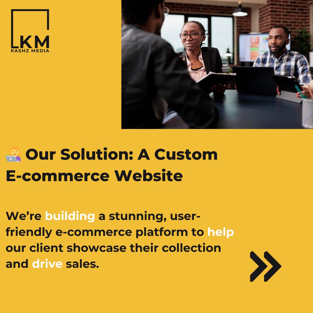 KashzMedia's tweet photo. We’re excited to welcome our new client to the family! 🥳

🟡After having their Instagram account banned twice, they chose our website development service to build a custom e-commerce store. 
PS: We’re experts at building E-commerce websites 😉 https://t.co/zmbvJQbQgU