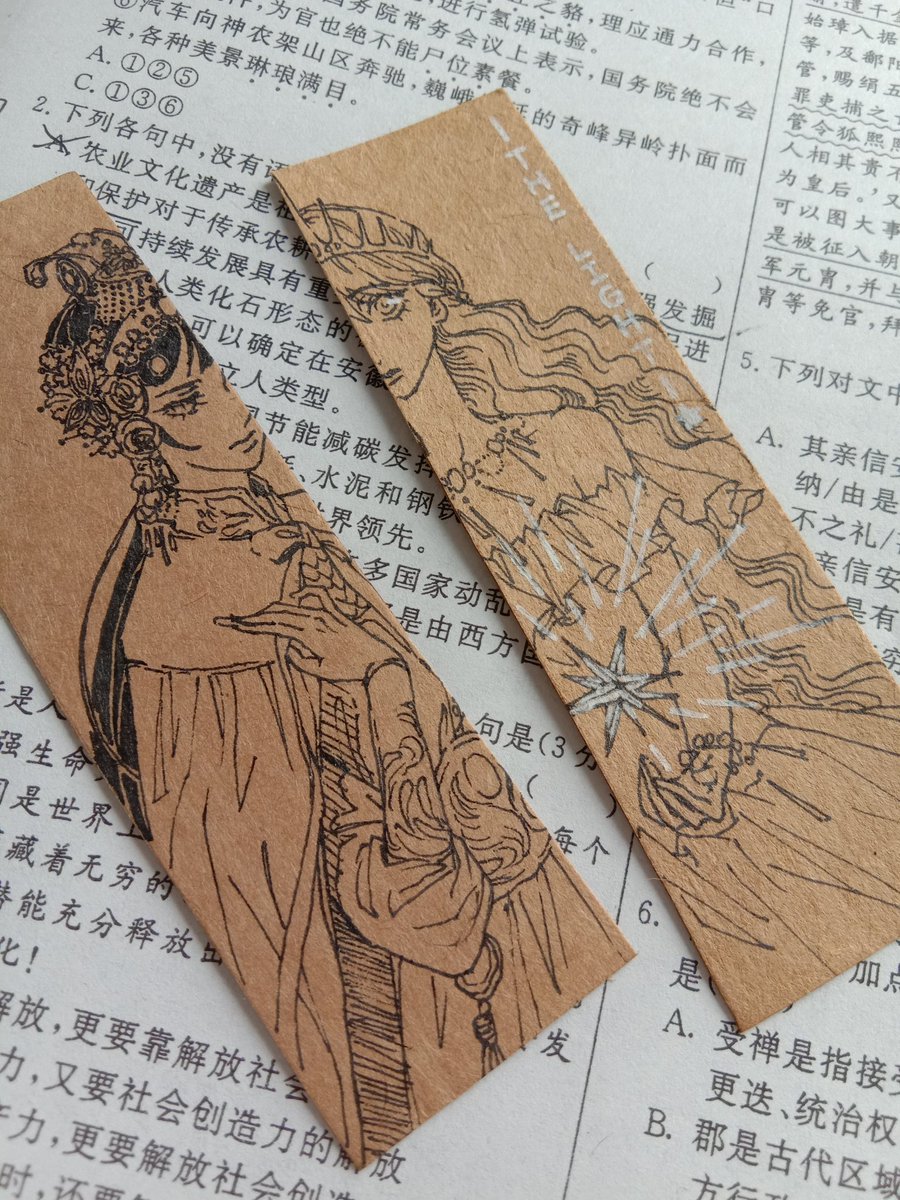 4AQuarter's tweet photo. Drew some bookmarks for my friends
#rkgk #bookmarker https://t.co/yJ9pwKS11R