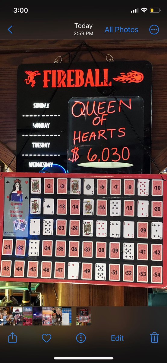 It’s #WhiskeyWednesday and another chance at BIG MONEY tonight in our Queen of Hearts draw! Come get your tickets now. Pot is over $6K