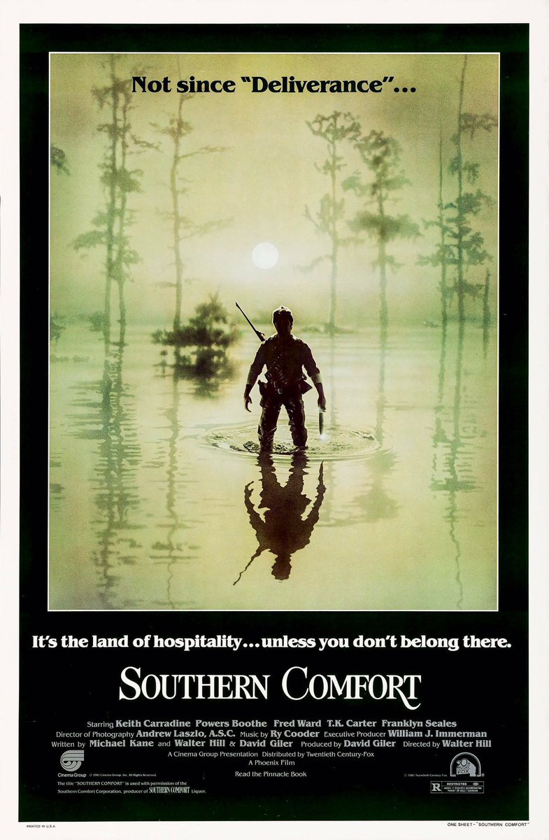 FilmNewsNos's tweet photo. 🎬MOVIE HISTORY: 43 years ago today, September 25, 1981, the movie ‘Southern Comfort’ opened in theaters!

#KeithCarradine #PowersBoothe #FredWard #FranklynSeales #TKCarter #LewisSmith #LesLannom #PeterCoyote #AlanAutry #BrionJames #SonnyLandham #WalterHill https://t.co/KRfpVqDrdG