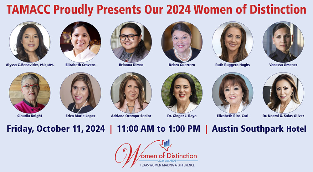 One of our recently graduated doctoral students, Dr. Alyssa C. Benavides, was selected for and is being recognized as a <a href="/TAMACC/">TAMACC</a> "exceptional Latina leader" at the Annual Women of Distinction Awards Luncheon in Austin in October. Congratulations, Dr. Benavides!