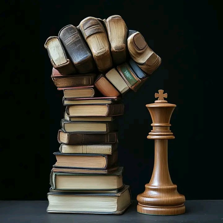 oswaldomdza's tweet photo. *El conocimiento es la verdadera fuerza, levantado a pulso, libro a libro, hasta alcanzar la sabiduría que transforma futuros. Porque en cada página se esconde el poder para conquistar cualquier tablero.* https://t.co/ebXxTZ9uf4