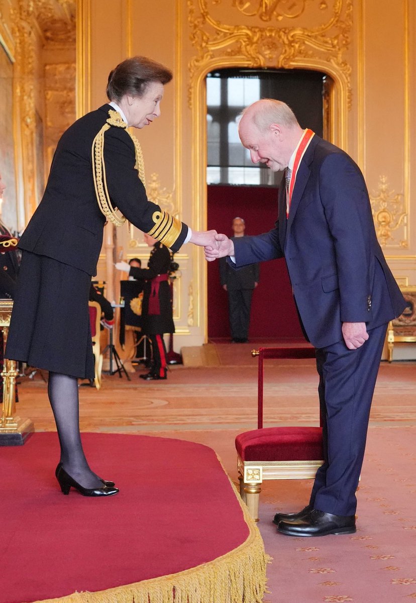 Sir Alan Bates, Founder, Justice for Subpostmasters Alliance, is made a Knight Bachelor by the Princess Royal at Windsor Castle.