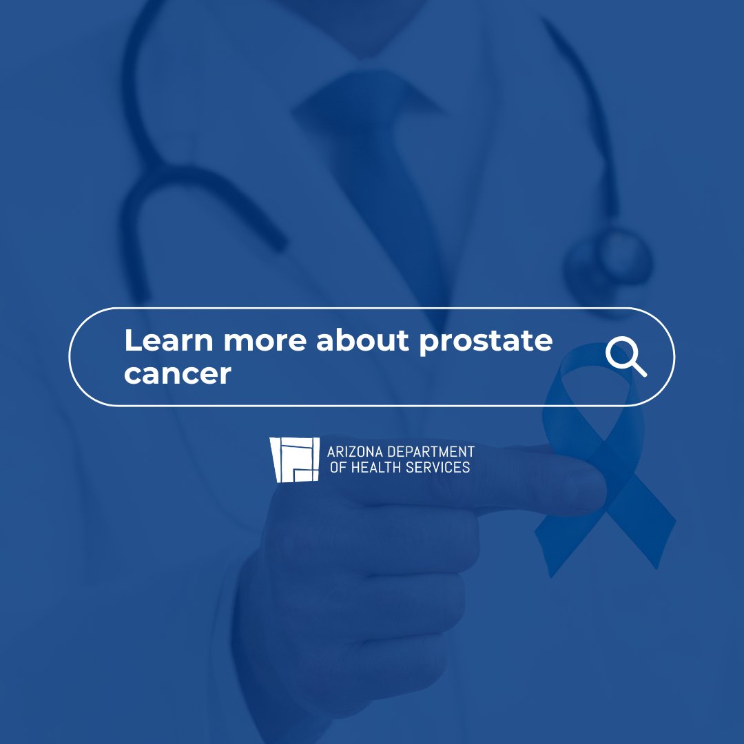AZDHS's tweet image. Did you know?

1 in 8 men will be diagnosed with prostate cancer in their lifetime.

Early detection makes all the difference. 💙 #ProstateAwarenessMonth