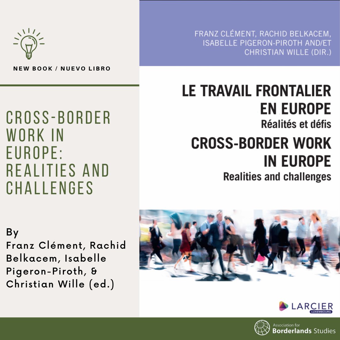 📗New book 

ABS member <a href="/ch_wille/">Christian Wille</a> co-edited a book that examines the impact of cross-border work on labor markets and various societal sectors, while advocating for a European research program to enhance cross-border learning and cooperation.

cbs.uni-gr.eu/en/unigr-cbs/t…