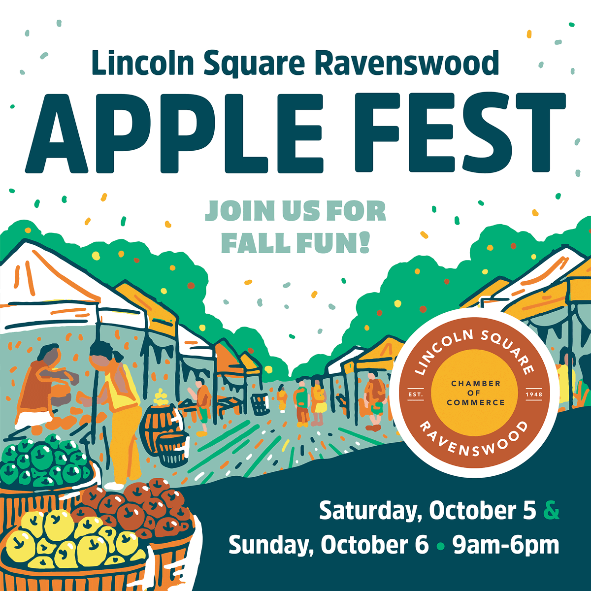 LincolnSq-Ravenswood (@lsrcc_chicago) on Twitter photo Join us October 5 & 6 from 9am - 6pm in Lincoln Square for Apple Fest! Visit lincolnsquare.org/apple-fest for details! Join us October 5 & 6 from 9am - 6pm in Lincoln Square for Apple Fest! Visit lincolnsquare.org/apple-fest for details!
