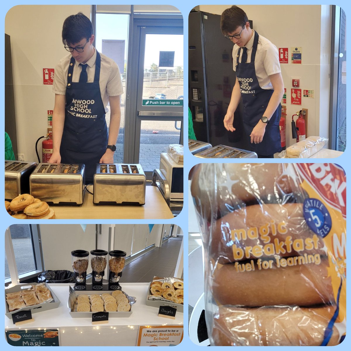 Our fabulous senior volunteer busy getting breakfast on the go this morning 🍞🥯👏 . Thanks to Matthew for helping out every morning and good luck as he works towards his King's Badge 🎖. If you are interested in volunteering too, please speak to Mrs McConville 😀 <a href="/LinwoodHigh/">Linwood High School</a>