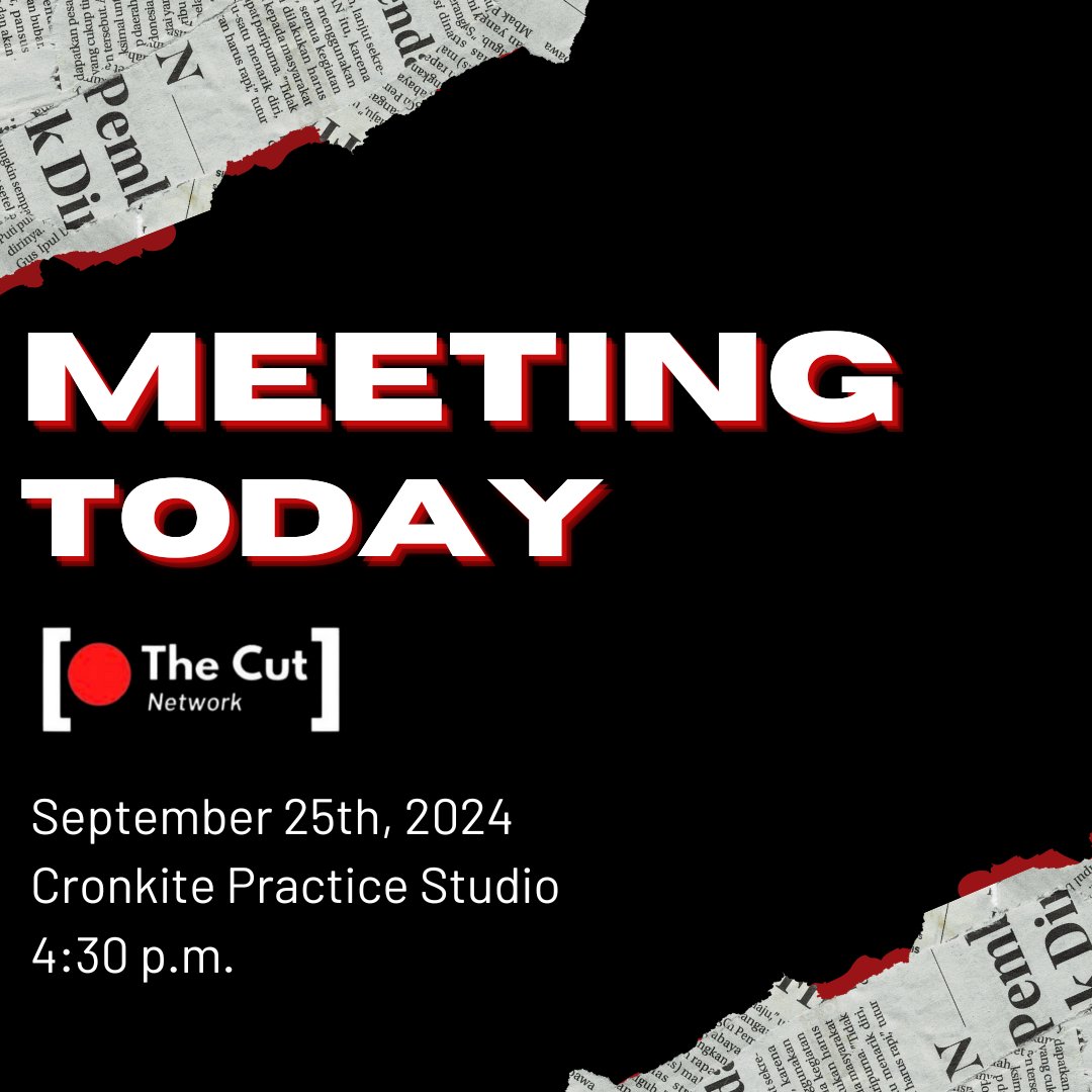 ❗️WE'RE IN STUDIO TODAY ❗️

Join us today in the 6th floor practice studio to try your hand at different studio positions or just to learn more about The Cut Network.