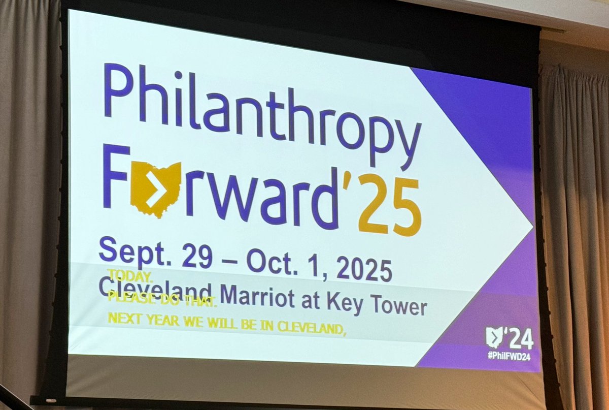 And that’s a wrap! Thank you board members Ben Kroeck &amp; Britt Lovett for closing us out &amp; announcing Philanthropy Forward ‘25 in Cleveland Sept. 29 - Oct. 1, 2025 at Key Tower! #PhilFWD25