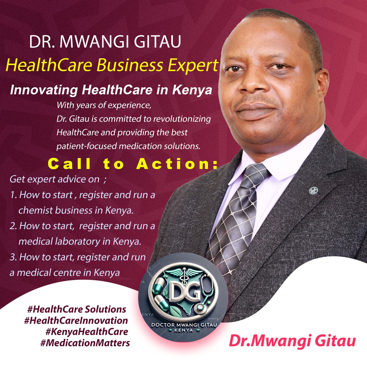 DoctorGitau's tweet photo. As a pharmaceutical expert, I am dedicated to revolutionizing healthcare in Kenya. With years of experience, I provide patient-focused medication solutions to ensure quality healthcare for all.

pert advice on medication and healthcare solutions! https://t.co/LY1y3n6xrG
