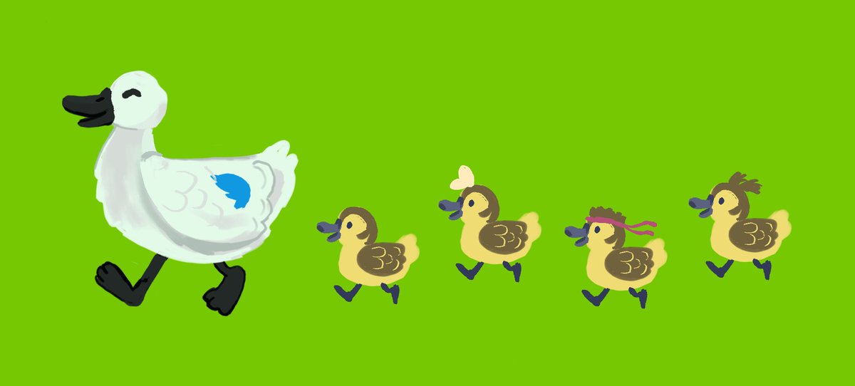 LittleKittyGame's tweet photo. Make way for ducklings! https://t.co/I0jTiPTchg
