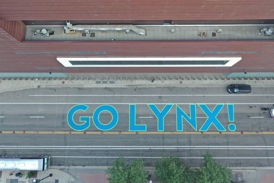 In honor of the  <a href="/minnesotalynx/">Minnesota Lynx</a>  making it into the Western Conference playoffs, we’re celebrating by painting First Avenue downtown and temporarily changing street signs to honor the four-time WNBA champions as they vie for their fifth national title.