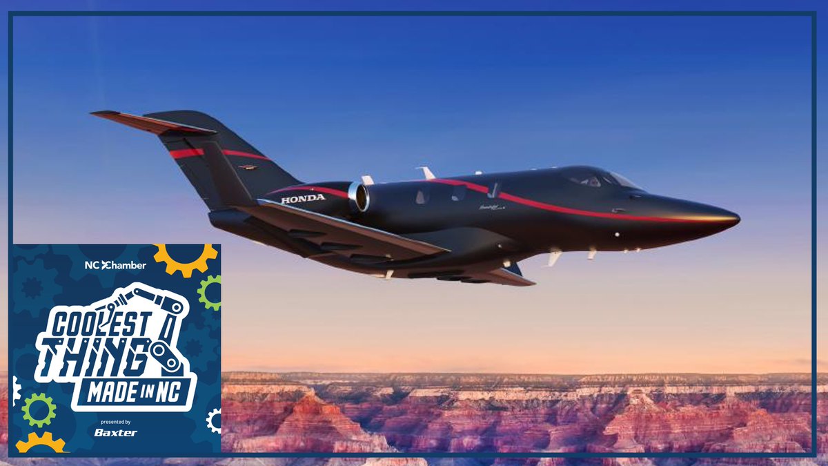 HondaInAmerica's tweet image. The @hondajet made it to the final round of the 2024 #CoolestThingMadeinNC!

Help us by voting today and tomorrow to get our class-leading light jet to the top spot: coolestthingmadeinnc.com/vote_now/
