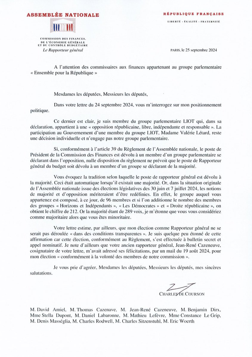 Charles de Courson, il vient de demander à la macronie d'aller se faire cuire le cul.

C'est brillant.