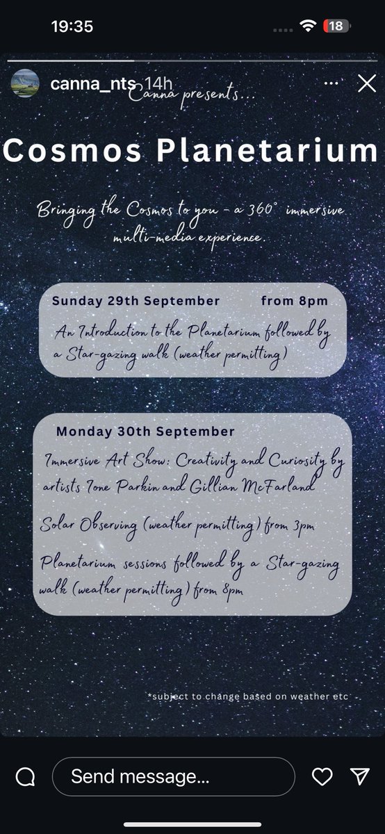 The Isle of Canna Community Development Trust is applying for Dark Sky status for Canna! #darksky #milkyway #skywatch