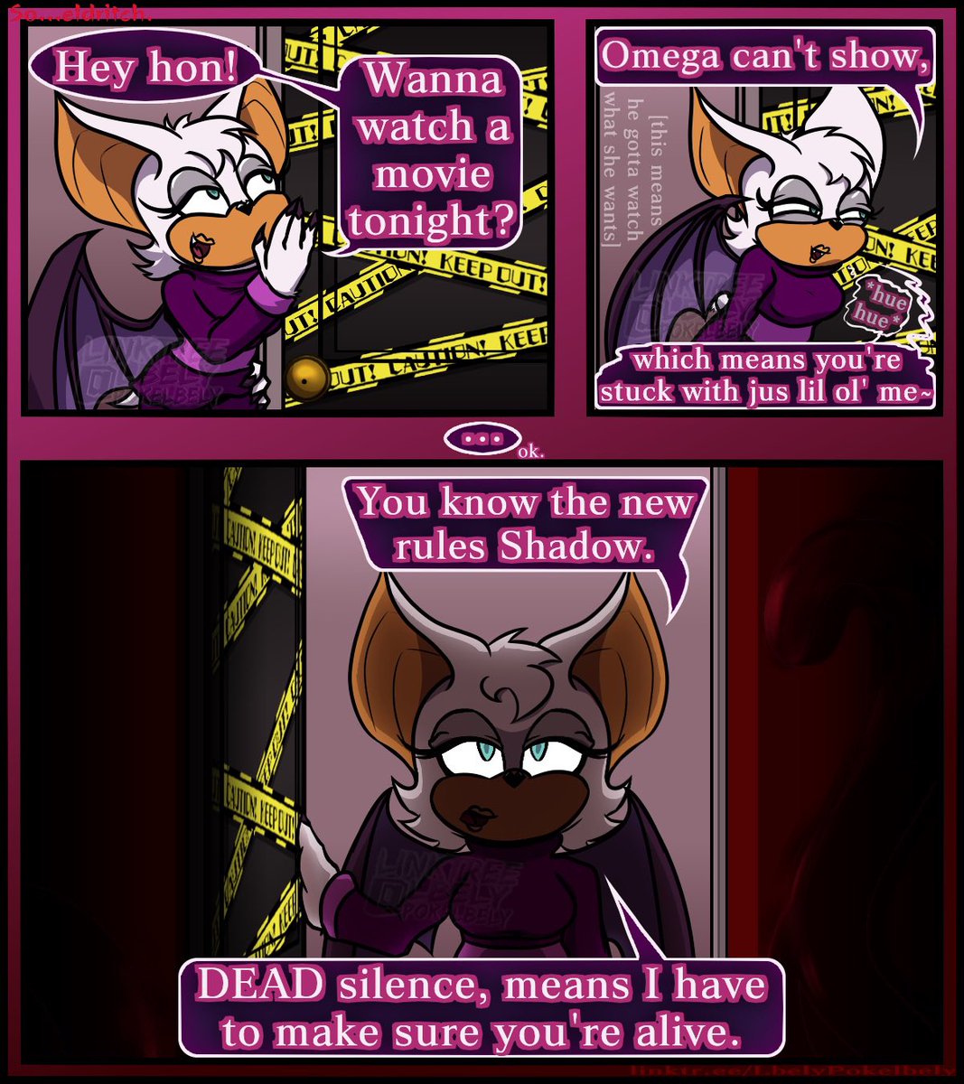 Pokelbely's tweet photo. 🖤So…eldritch.🦑💖

There’s def story in-between and around and before this I COULD write…. :p

#Sonicthehedgehog #Shadowthehedgehog #Rougethebat #DoomMorph https://t.co/8XNiZEL37o