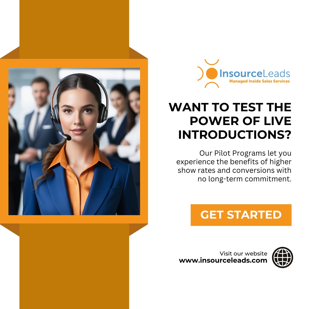 InsourceLeads's tweet image. Want to test the power of Live Introductions? Our Pilot Programs let you experience the benefits of higher show rates and conversions with no long-term commitment.
#PilotProgram #LiveIntroductions #SalesGrowth #InsourceLeads #SalesStrategy