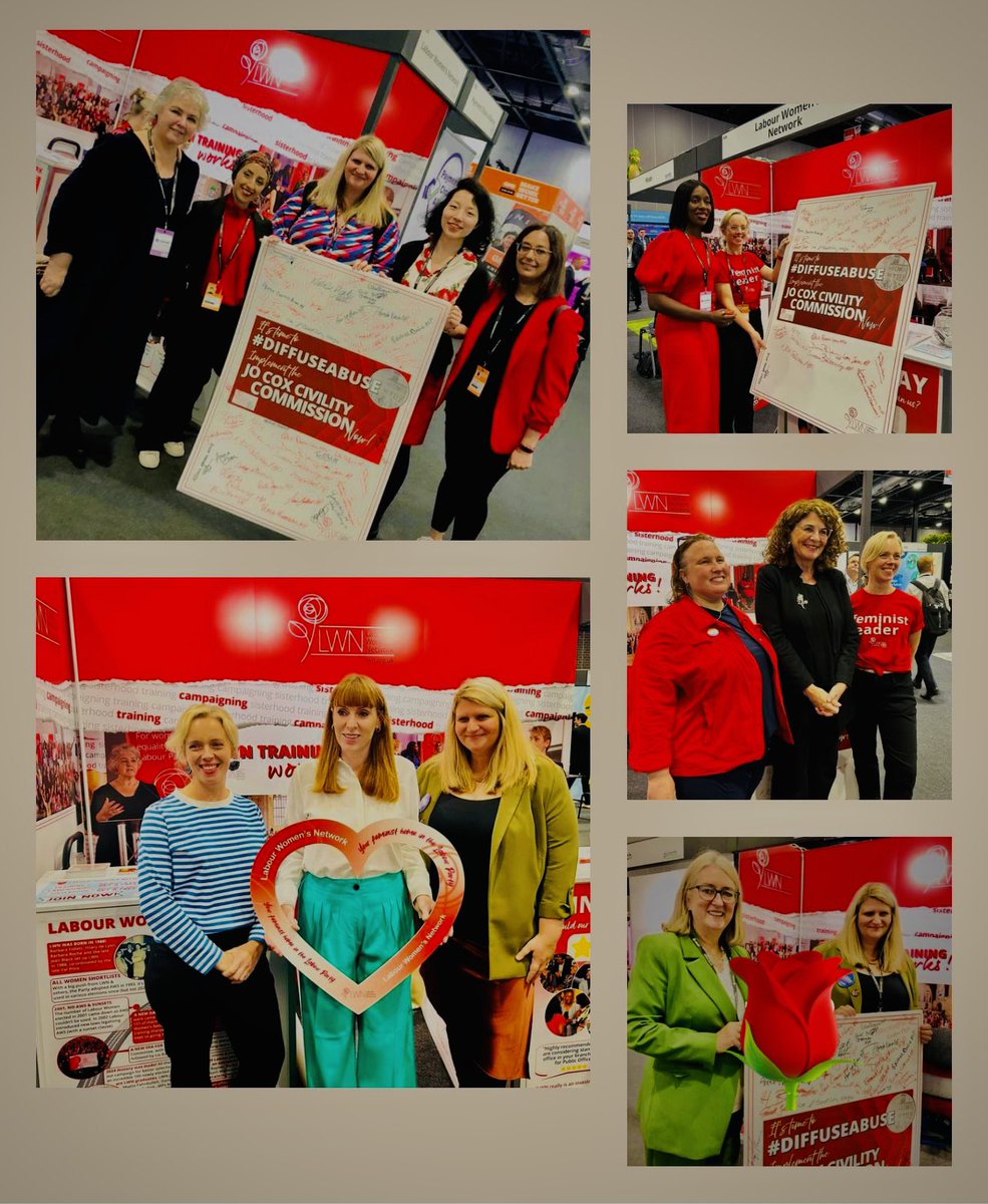 LabourWomensNet's tweet photo. #Lab24 you have been joyful! Thank you to everyone who came to our events, stopped by the stand, joined LWN or encouraged others to, shared your experiences with us or supported our #DiffuseAbuse campaign. Special thanks to team LWN for all their hard graft!🌹 https://t.co/P6TFt4h21w