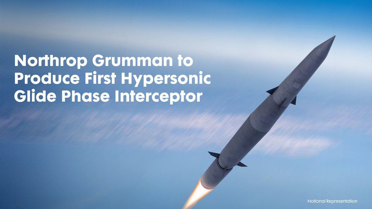 northropgrumman's tweet image. Our purpose-built Glide Phase Interceptor was selected to provide reliable, layered defense against regional #hypersonic missile threats. ms.spr.ly/6015meexL