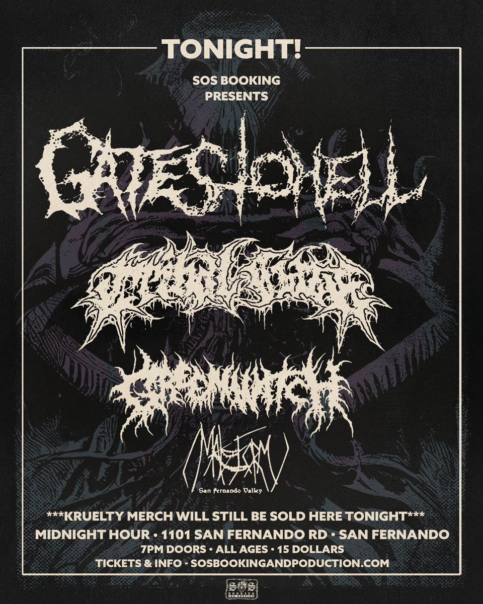 Tonight @ Midnight Hour - last minute replacement gig for the cancelled Undeath show