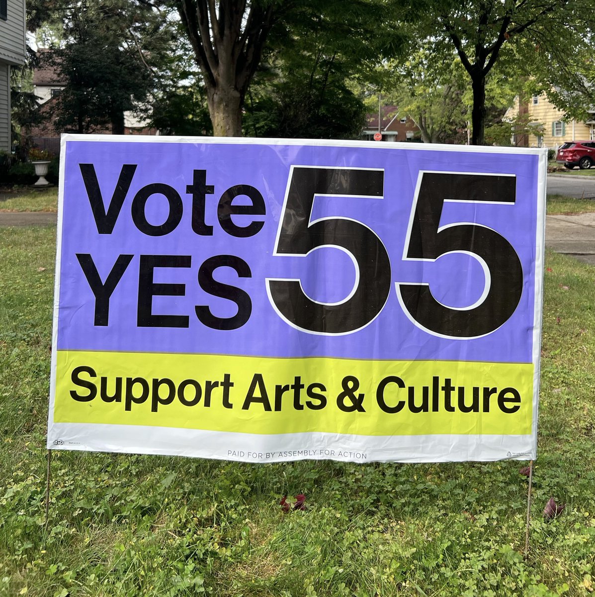 voteforarts's tweet photo. Yard signs are almost ready for pick up, but first we need your help! Join us tomorrow, September 26, from 2:30PM-5PM at 3615 Superior Ave # 4401a, Cleveland, OH 44114, to assemble Issue 55 signs. 

RSVP: https://t.co/ZxLdNhOyZT https://t.co/6a6YPsVHCl
