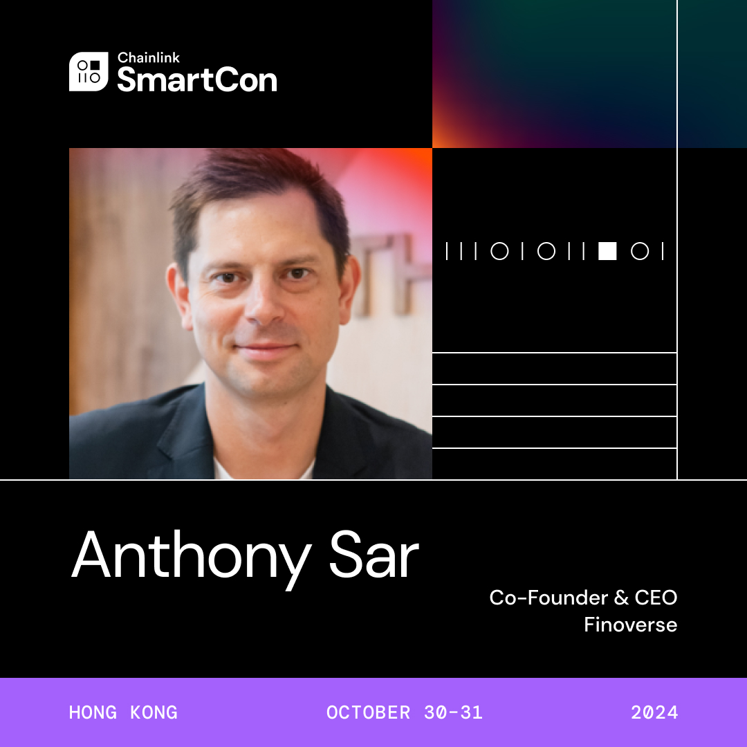 chainlink's tweet photo. 💡 Bridging the gap between traditional finance and blockchain:

Hear from @finoverse_ Co-Founder Anthony Sar at #HKFTW24's Chainlink #SmartCon on October 30 as he discusses Web3 sectors and the future of the industry with a panel of Web3 leaders.
https://t.co/HXUO3KLz7a https://t.co/lLx7wfuMBG