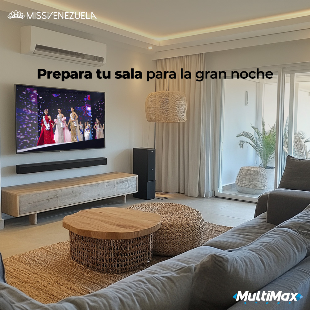 venevision's tweet image. Cada vez falta menos para la edición n° 72 del #MissVenezuela2024 y tu la podrás disfrutar desde un Televisor SmartTV, que solo podrás encontrar en #MultiMaxStore