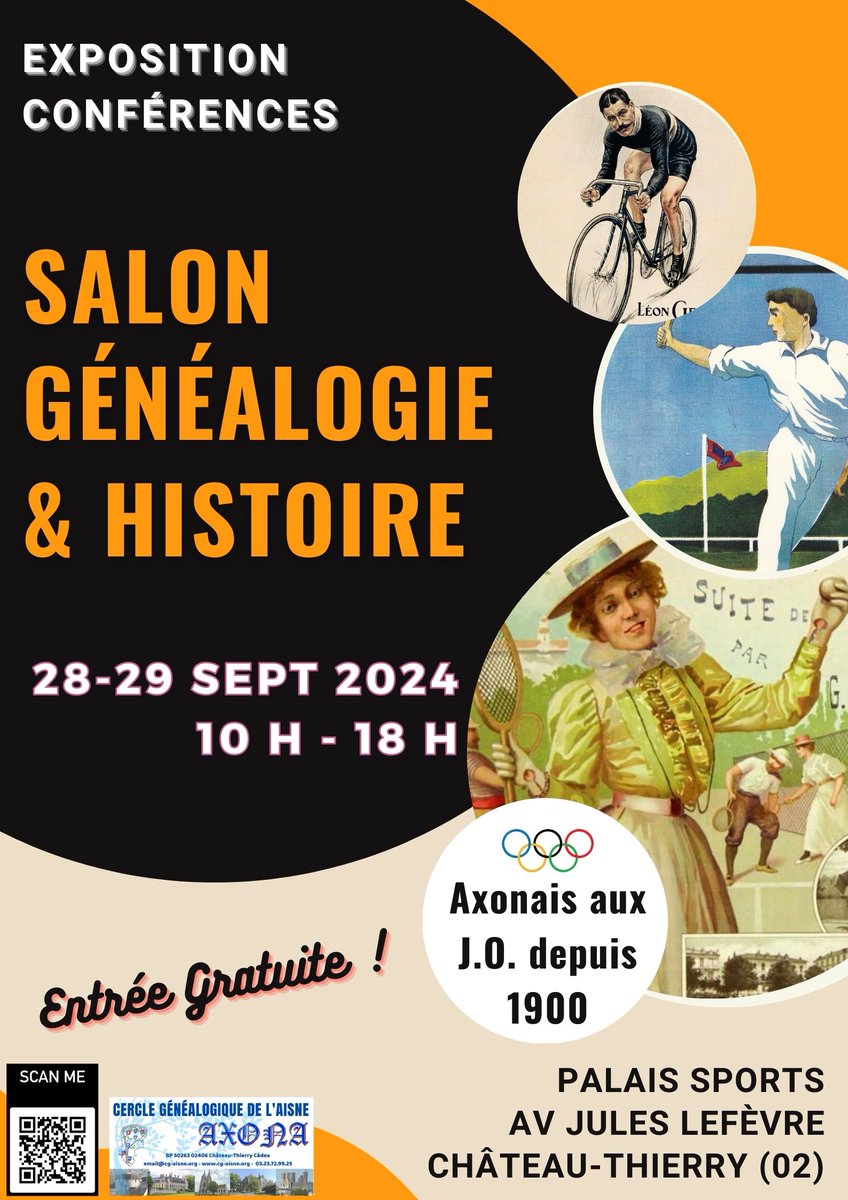 Vous me rencontrerez ce week-end prochain au Salon de la #Généalogie à #ChâteauThierry, dans l'#Aisne, à côté du stand #CDIP / #Généatique, Logiciel de Généalogie.
Venez nombreux, à bientôt,
internet-genealogy.eu/v2/
