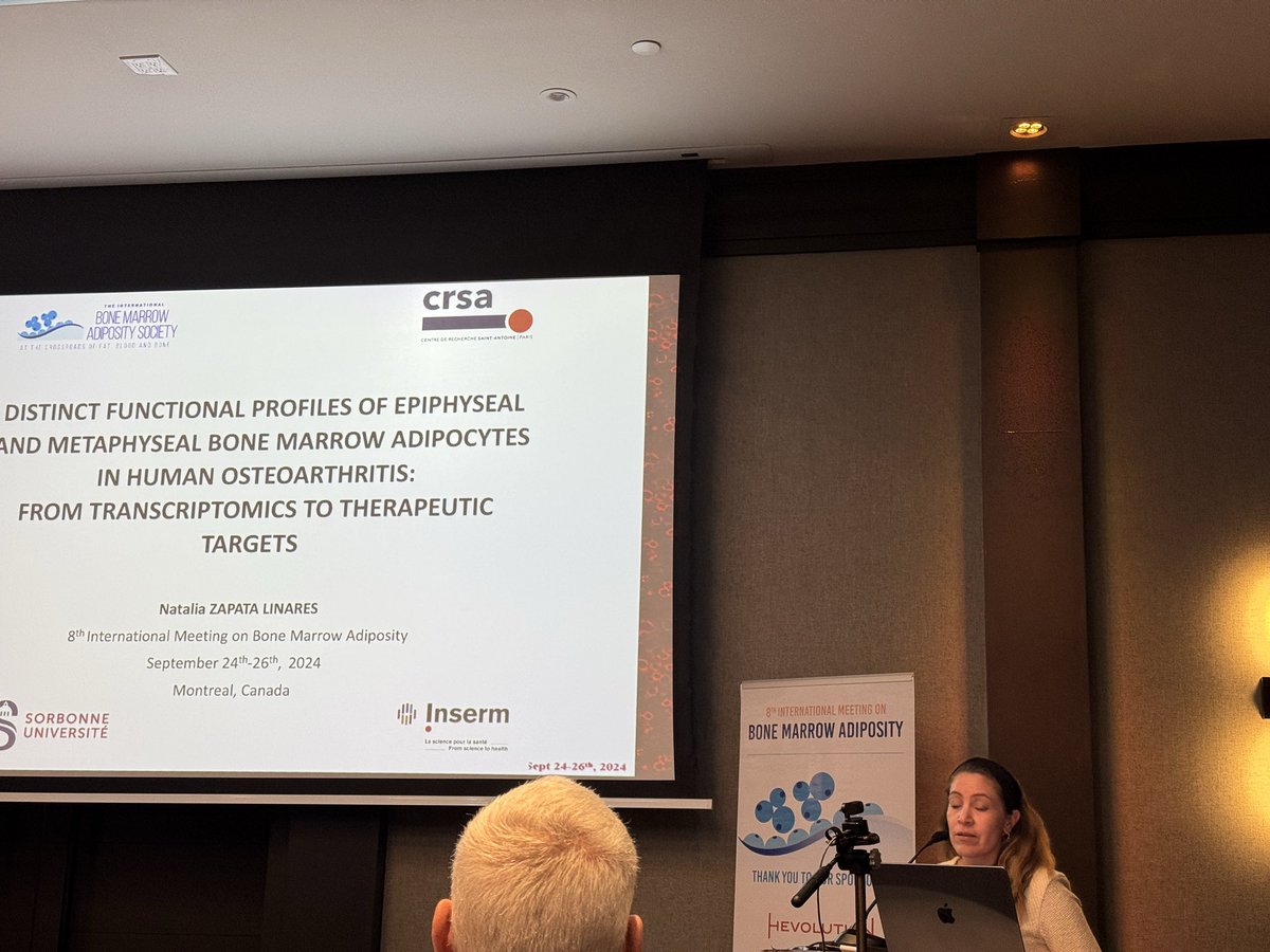 Very interesting presentation of Natalia Zapata Linares confirming the key role of BMAT in #OA pathogenesis at #BMA2024