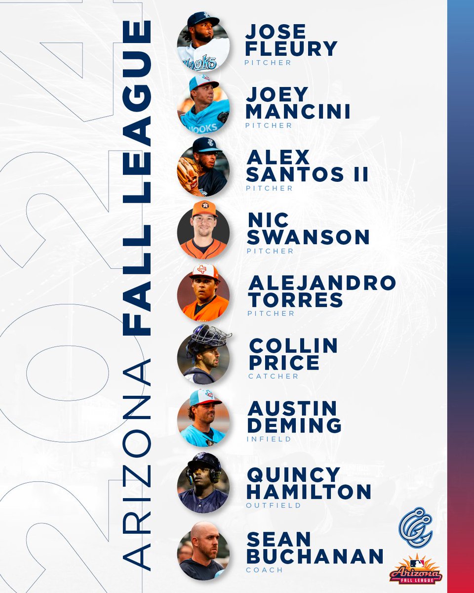 Congratulations to the 2024 Hooks representing the <a href="/astros/">Houston Astros</a> in the <a href="/MLBazFallLeague/">MLB's Arizona Fall League</a> 🤩