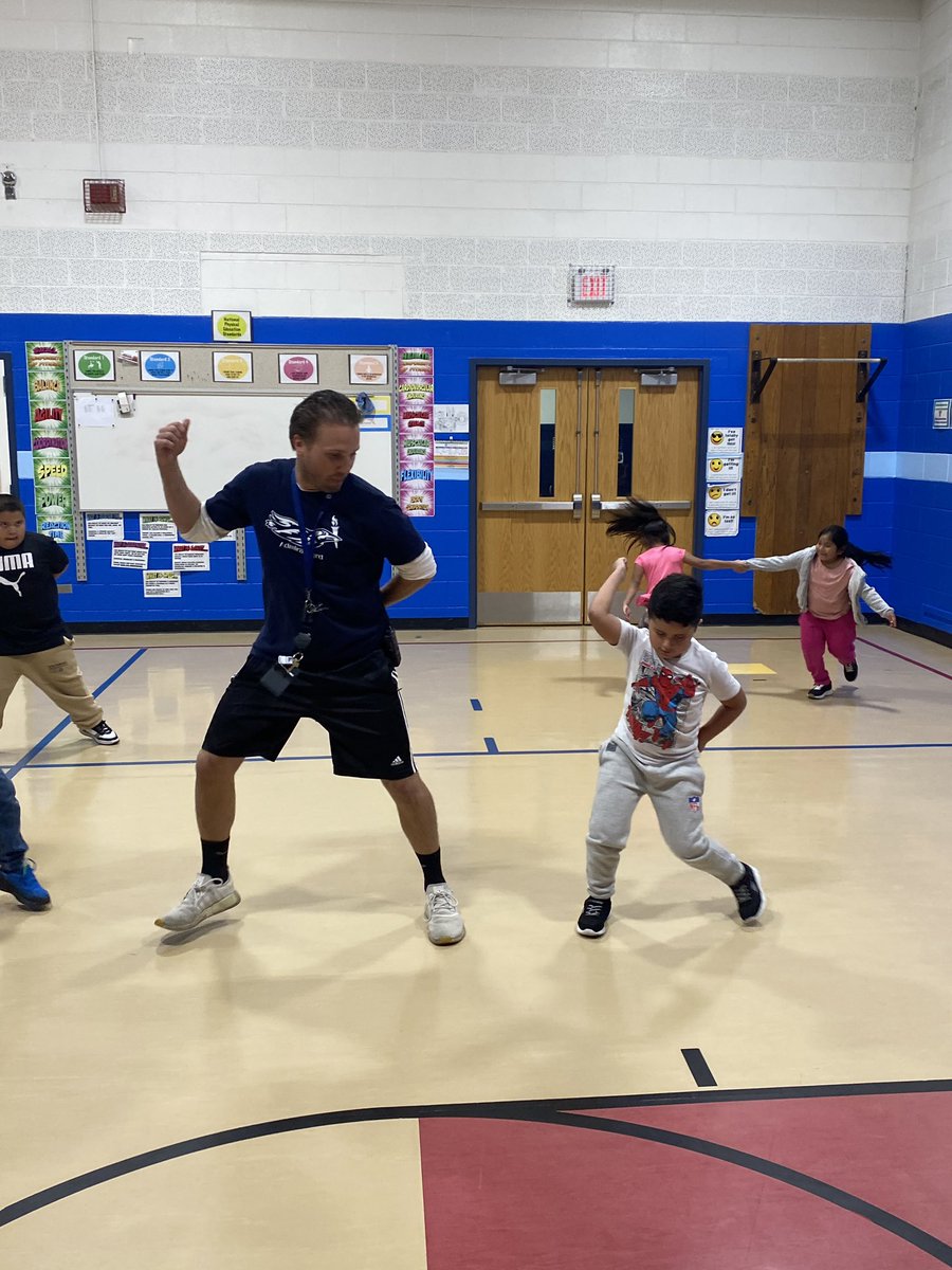 Freeze dance warm up with 1st Grade!