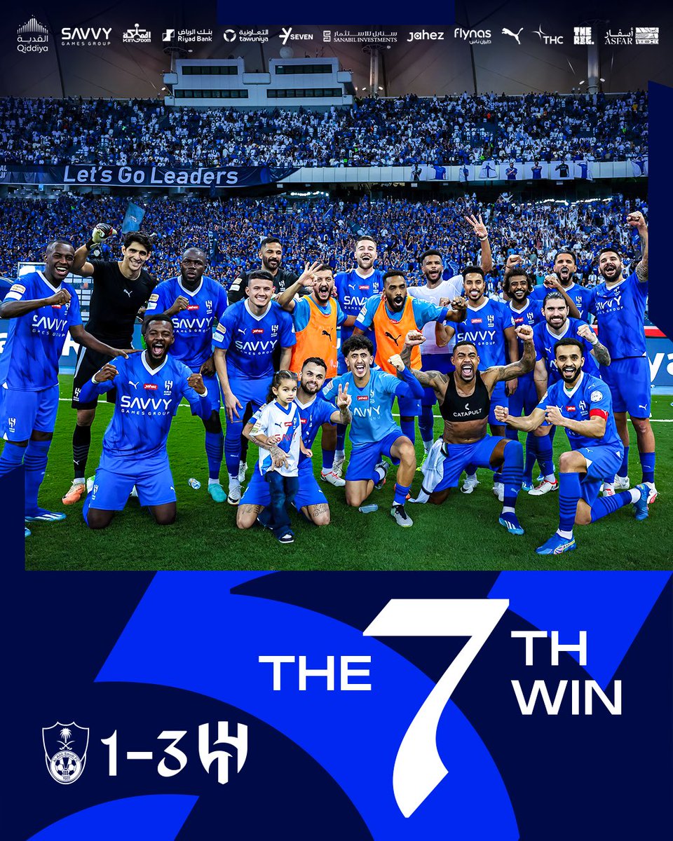 Alhilal_EN's tweet photo. The 7th win against Al Ahli who’s back from the lower division ✔️ https://t.co/8wH1SvFxol