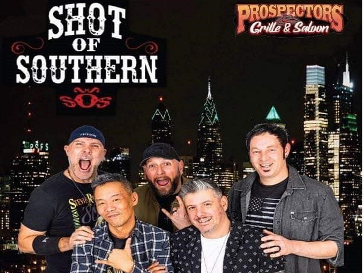 Last call for Shot of Southern at Prospectors tonight, Sept 28th! 

Doors Open 7 pm! 
Get your tickets! Call (856) 235-1121
Advance: $12
At the door: $15

We also have Triple Rail Turn on Saturday, October 19th!

#LiveMusic #Bands #Steakhouse #Foodies
