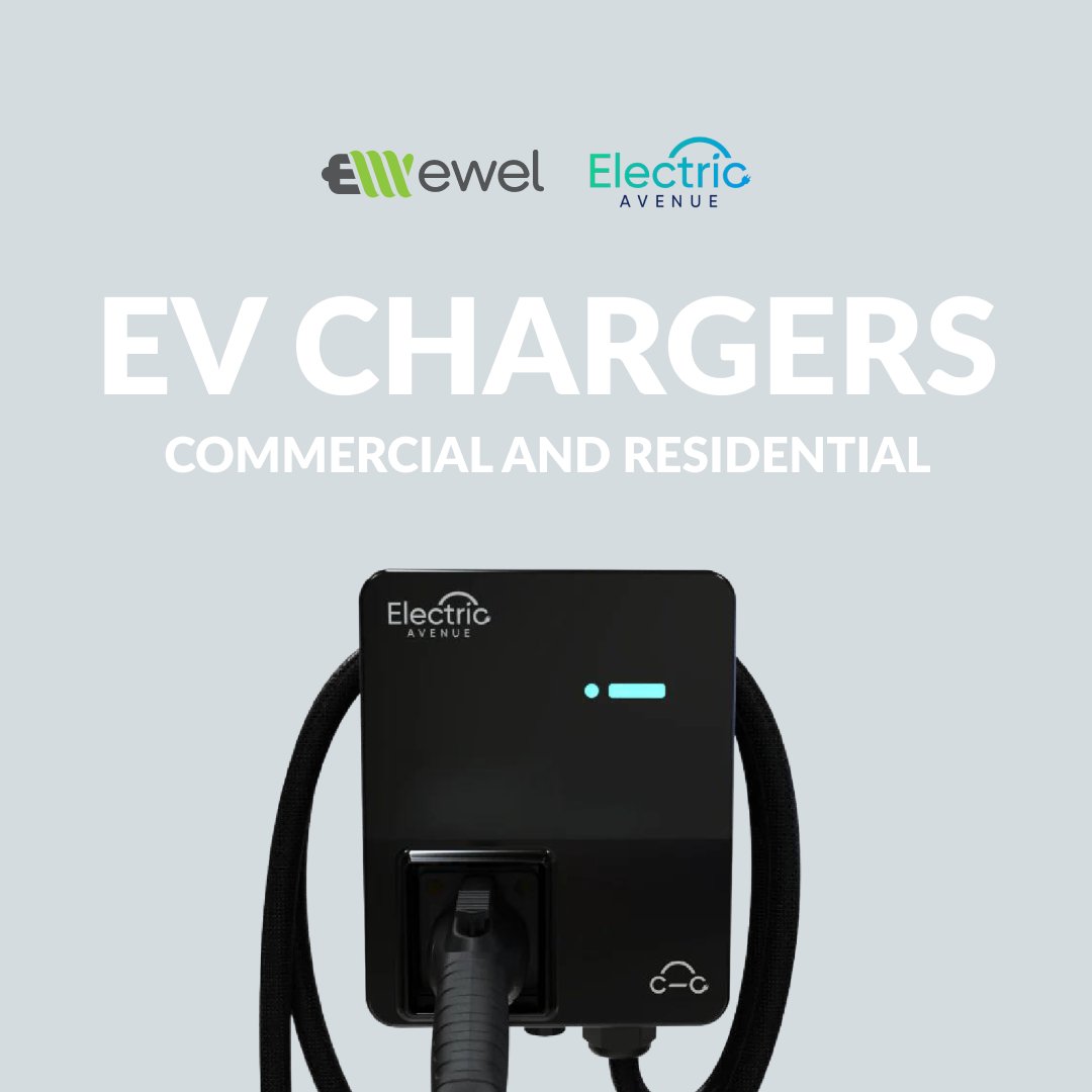 eweledmonton's tweet photo. NEW at EWEL! Electric Avenue EV chargers! Sweet features including app control, RFID access control, and adjustable output. In stock today at EWEL! https://t.co/a9nxX39TGn #EVChargers #EVCharging #ElectricVehicles #evchargersolution #evchargingstation #evchargerinstallers #EWEL https://t.co/tZ1e6MImv4