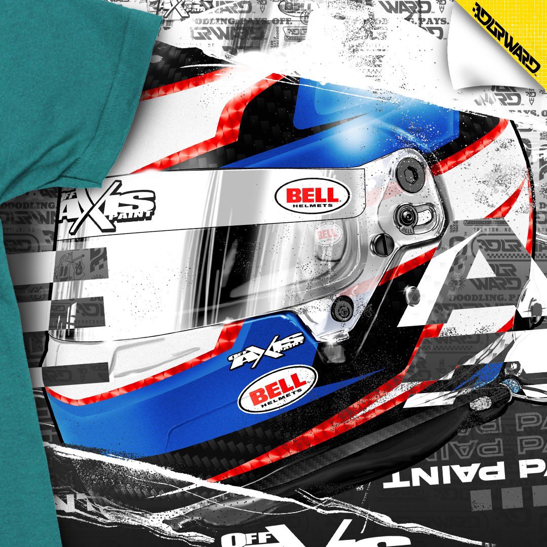 BDurward's tweet photo. AdjustedAxis Lifestyle Design whipped up for @OffAxisPaint &released at the #OffAxis500
A more traditional lifestyle shirt that has both high detail on the helmet and a more simple look was fun to try and achieve.
Draw in the details.
Doodling. Pays. Off ποΈ https://t.co/pOpI4Muuvb