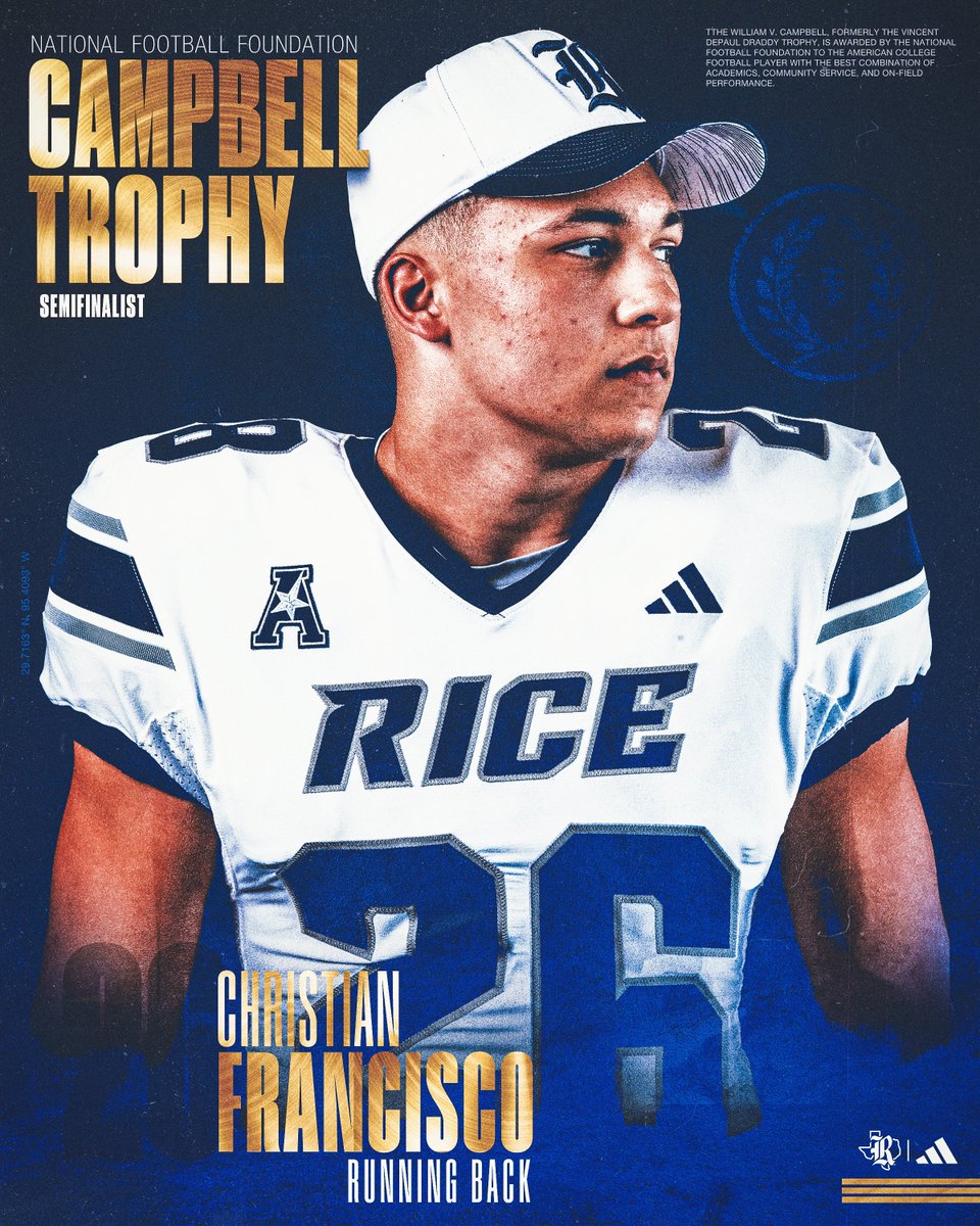 🎓🏆 Update: 

riceowls.co/Francisco-Camp…