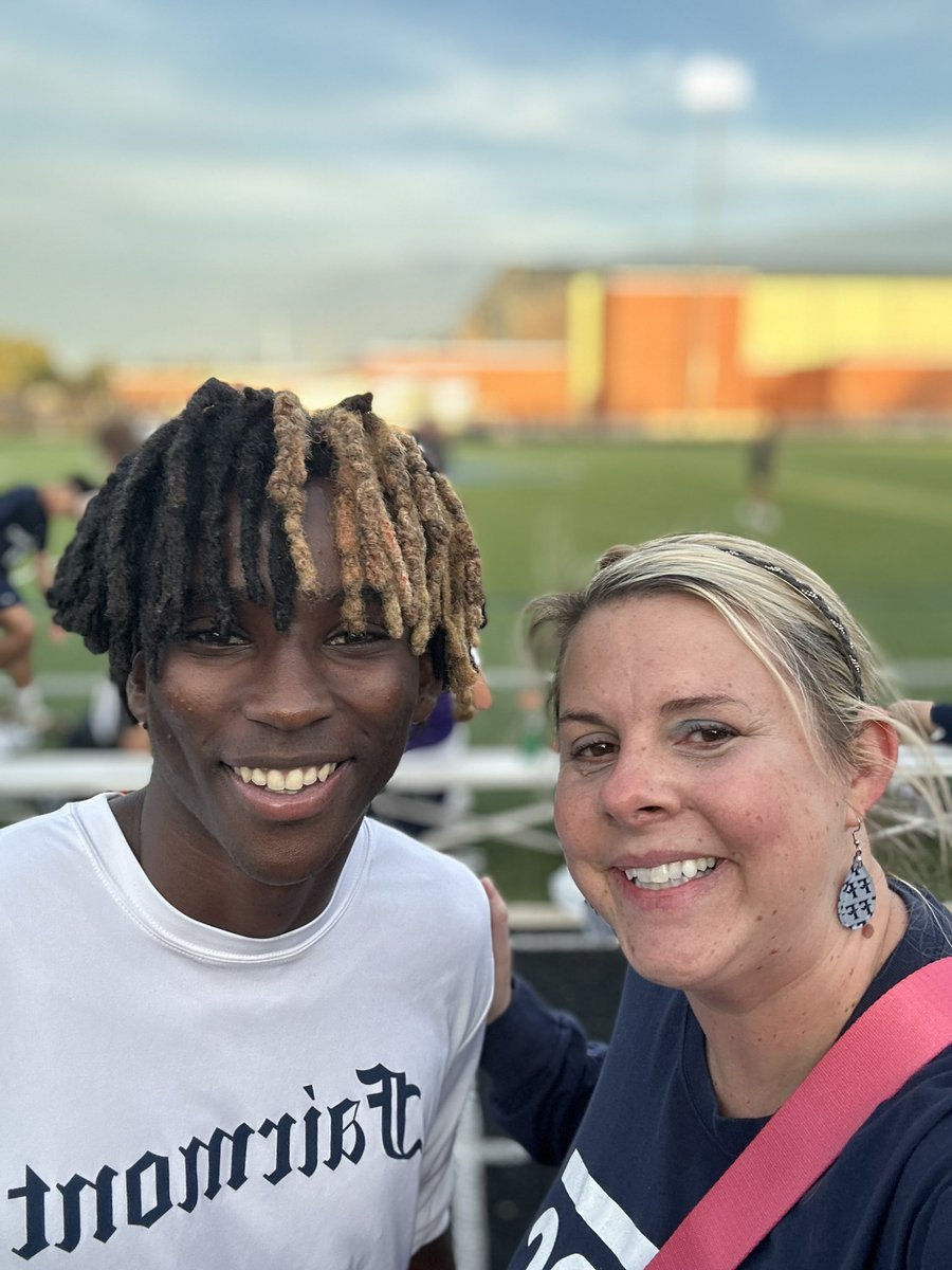 When Kevin and I met his freshmen year in Advisory, we learned that we share the same birthday. 🎂 It was super special  to be Kevin’s teacher shoutout for staff night. ⚽️⚽️#advisory306 #classof2025 
Keep rocking it, Kevin! 

#wearefirebirds