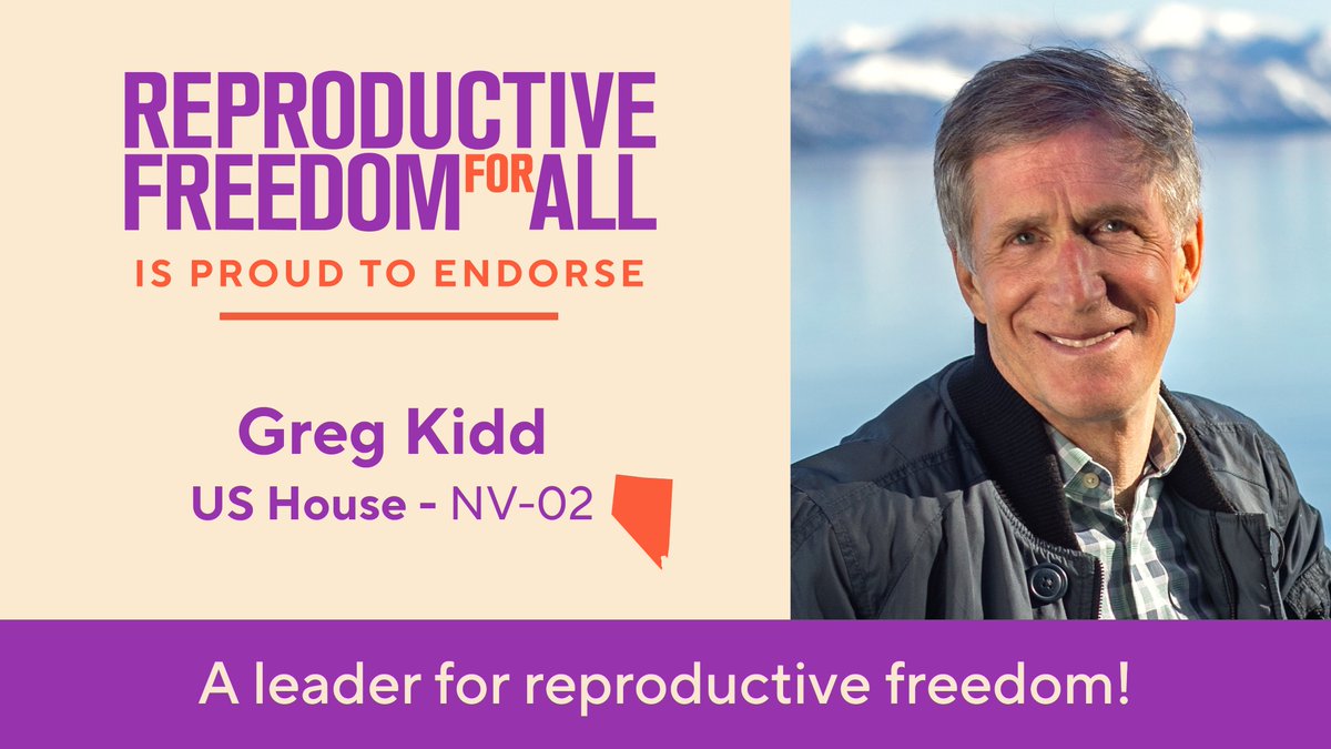 reproforall's tweet photo. We proudly endorse @gregkidd for #NV02!
As a father, Greg is a passionate advocate for reproductive freedom.
He’s committed to expanding access to quality health care and ensuring everyone has control over their own bodies.
Let’s send him to Congress to fight for our rights! https://t.co/wajXP267v2