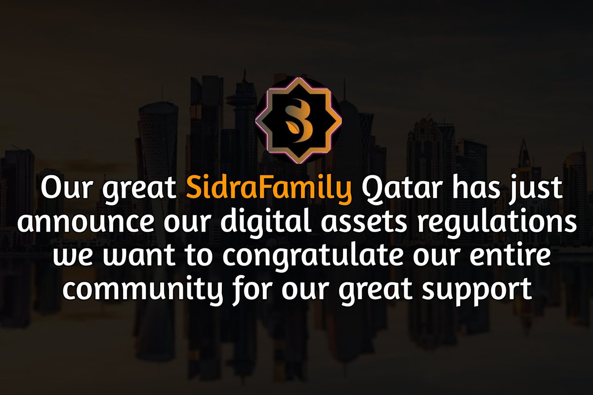 SidraBankNews's tweet photo. Our great #SidraFamily Qatar has just announce our #digital_assets regulations 
we want to congratulate our entire community for our great support 

Join this 👇
https://t.co/TAMBRYl47C

#Sidra #SidraBank #SidrabankNews https://t.co/3jp2Kdmvzh
