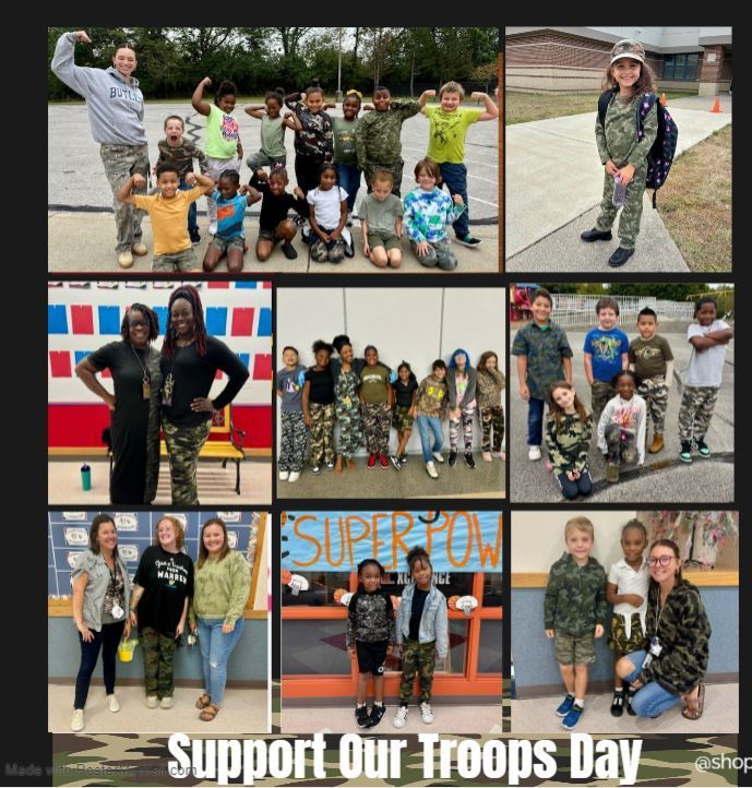 Wednesday's spirit day was support our troops camo day! For College &amp; Career Go Week, students learned about a Paleontologist (career of the day,) and Butler University (college of the day) and participated in college and career activities. #WarrenWill #BeyondTheDiploma #LpSoars