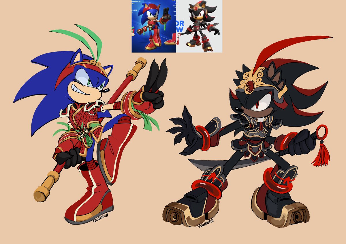These skins reminded me so much of Sun Wukong and Six Eared Macaque so I needed to draw the goobers as them while using these outfits and also adding other small details 

#SonicTheHedgehog #ShadowTheHedgehog #JTTW #sunwukong #sixearedmacaque