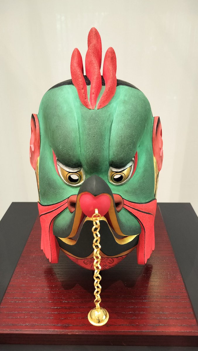 Zen_chama's tweet photo. 2018年に復元された飛鳥時代の『伎楽面 迦楼羅面』。 #東京国立博物館

The 'Gigaku Mask - Karura Mask' from the Asuka period, restored in 2018. It is preserved as an Important Cultural Property, with stunning vivid colors and powerful design. #TokyoNationalMuseum https://t.co/TTzwgOx3NU