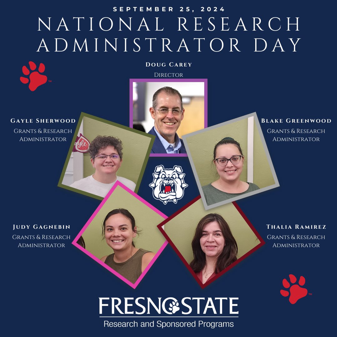 🪩 Happy National Research Administrator Day! 🪩
ORSP would like to recognize and celebrate our Research Administrators: 🎉
🌟Doug Carey
🌟Gayle Sherwood
🌟Blake Greenwood
🌟Thalia Ramirez
🌟Judy Gagnebin
They make magic happen! 🪄
Go 'Dogs! 🐾