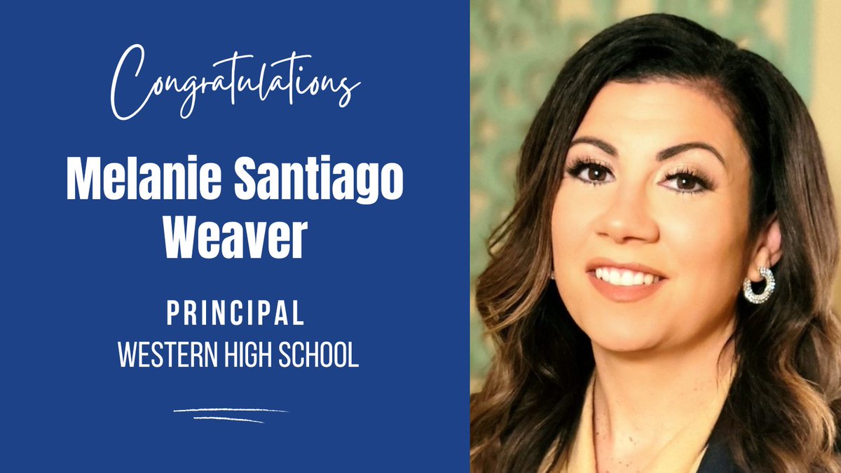 JCPSKY's tweet image. 🎉 CONGRATULATIONS! Melanie Santiago Weaver named 🆕 principal at Western High School!

STORY ➡️ bit.ly/MelanieWeaverJ…

#WeAreJCPS @WesternTheSTEM