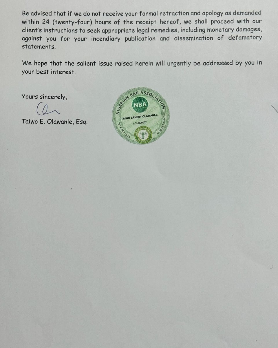maydayblogs's tweet photo. Wahala be like Bobrisky! Falz sues VeryDarkMan through the Femi Falana Chambers, demands withdrawal and retraction of defamatory statement within 24 hours.🌚🍽️

Bro to Bro ASUU Gilmore Chief Justice of Nigeria Banky W Dangote Seun Kuti Cashout #Maydayblogs #Maydayentertainments https://t.co/2Gramvezzh