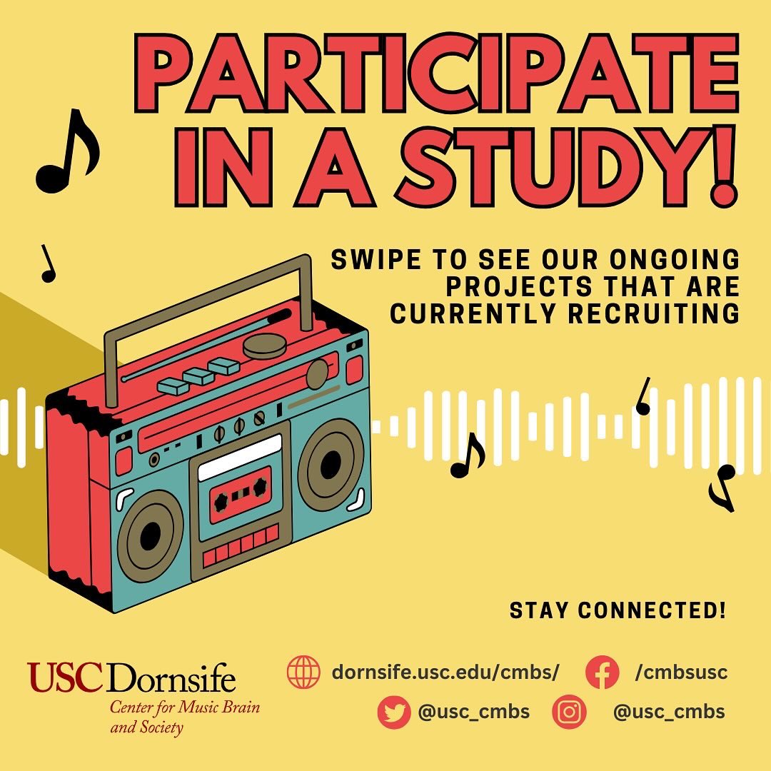 🧠 (1/2) Are you interested in participating in a study? We have several active projects that are recruiting! Reach out to their emails (listed on each slide) to inquire further.