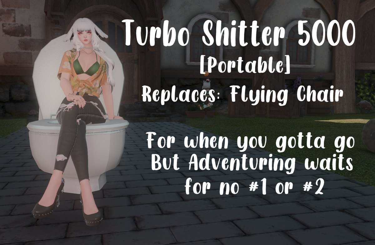 VenusVeridian's tweet photo. I put the ported toilet on the flying chair mount. 

https://t.co/u3cvveZ5z7 https://t.co/Sby8laMlQV